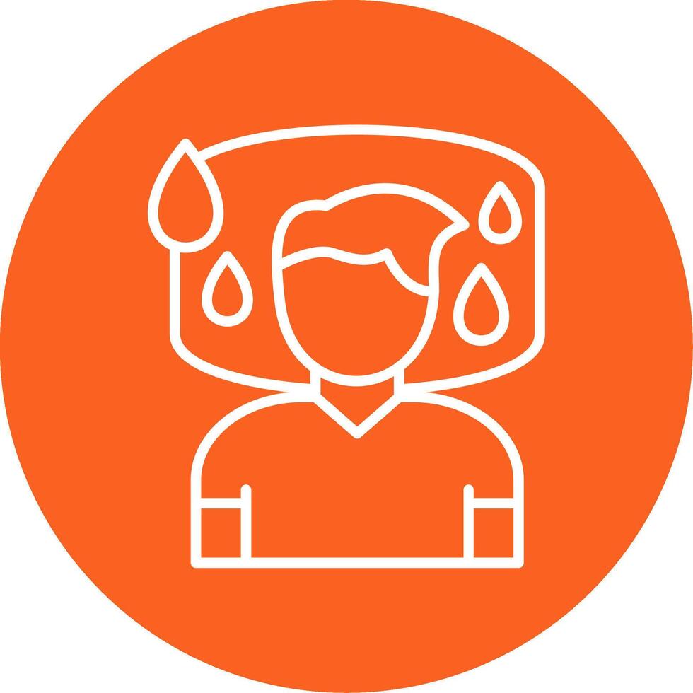 Night Sweat Line Multi Circle Icon vector