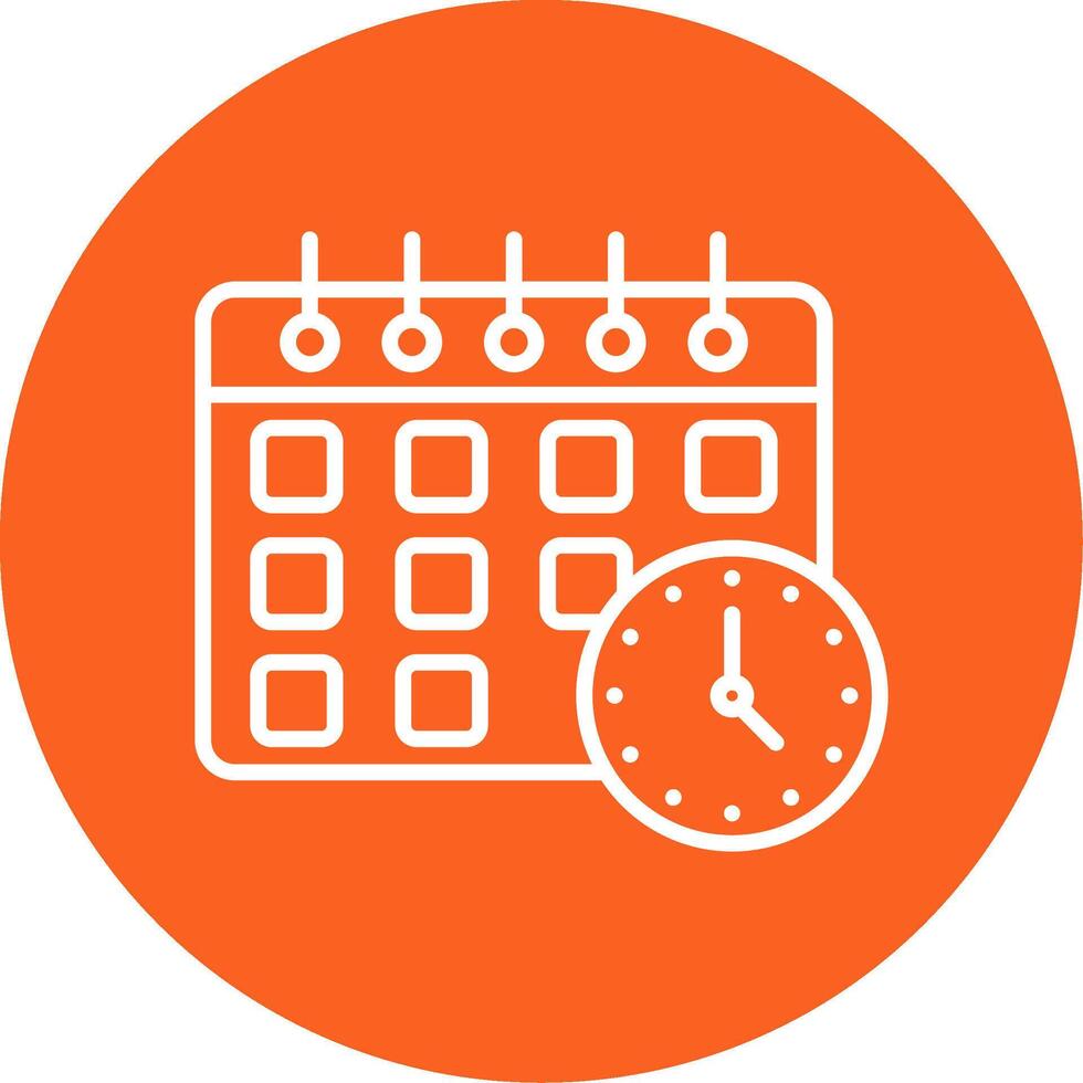 Planner Line Multi Circle Icon vector