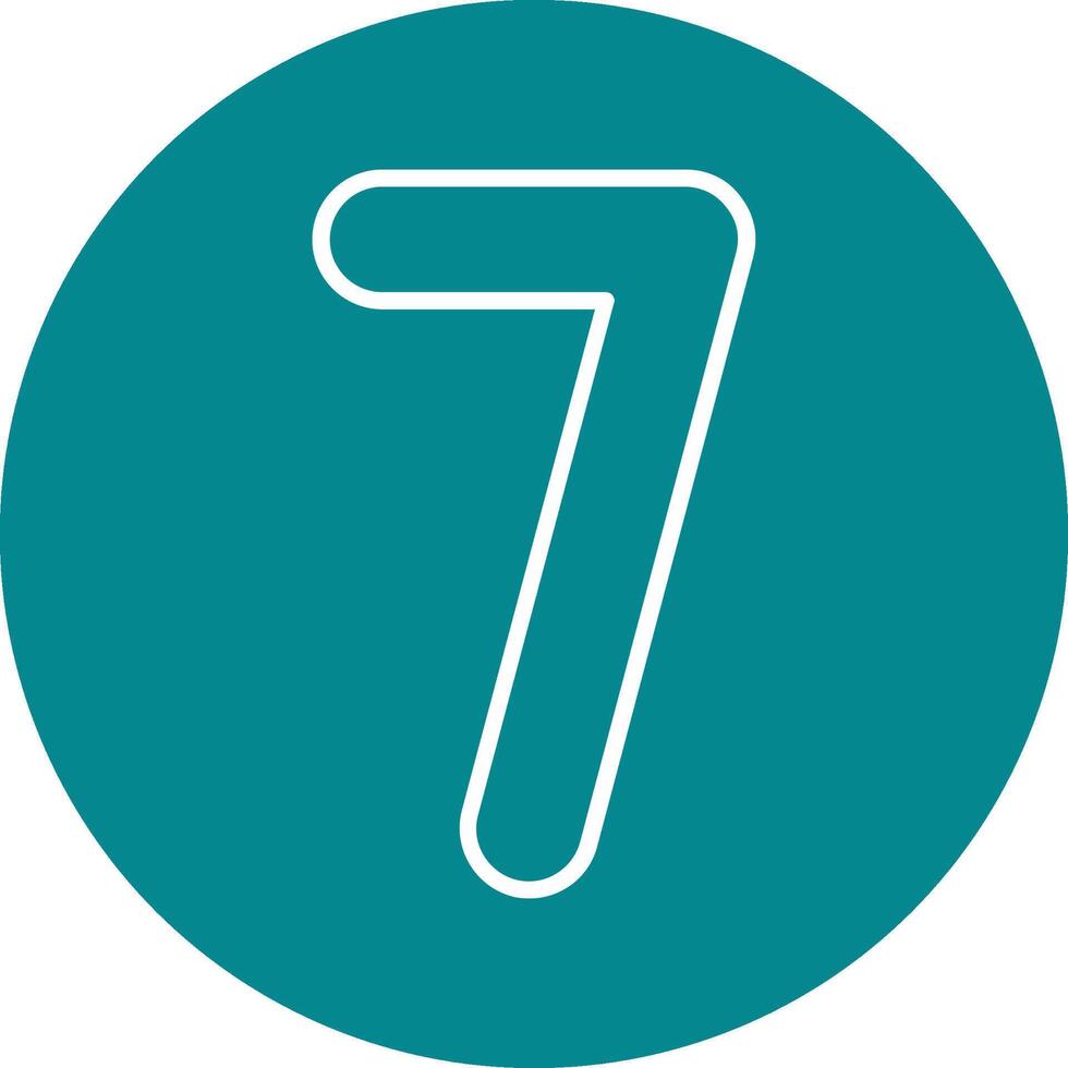 Seven Line Multi Circle Icon vector