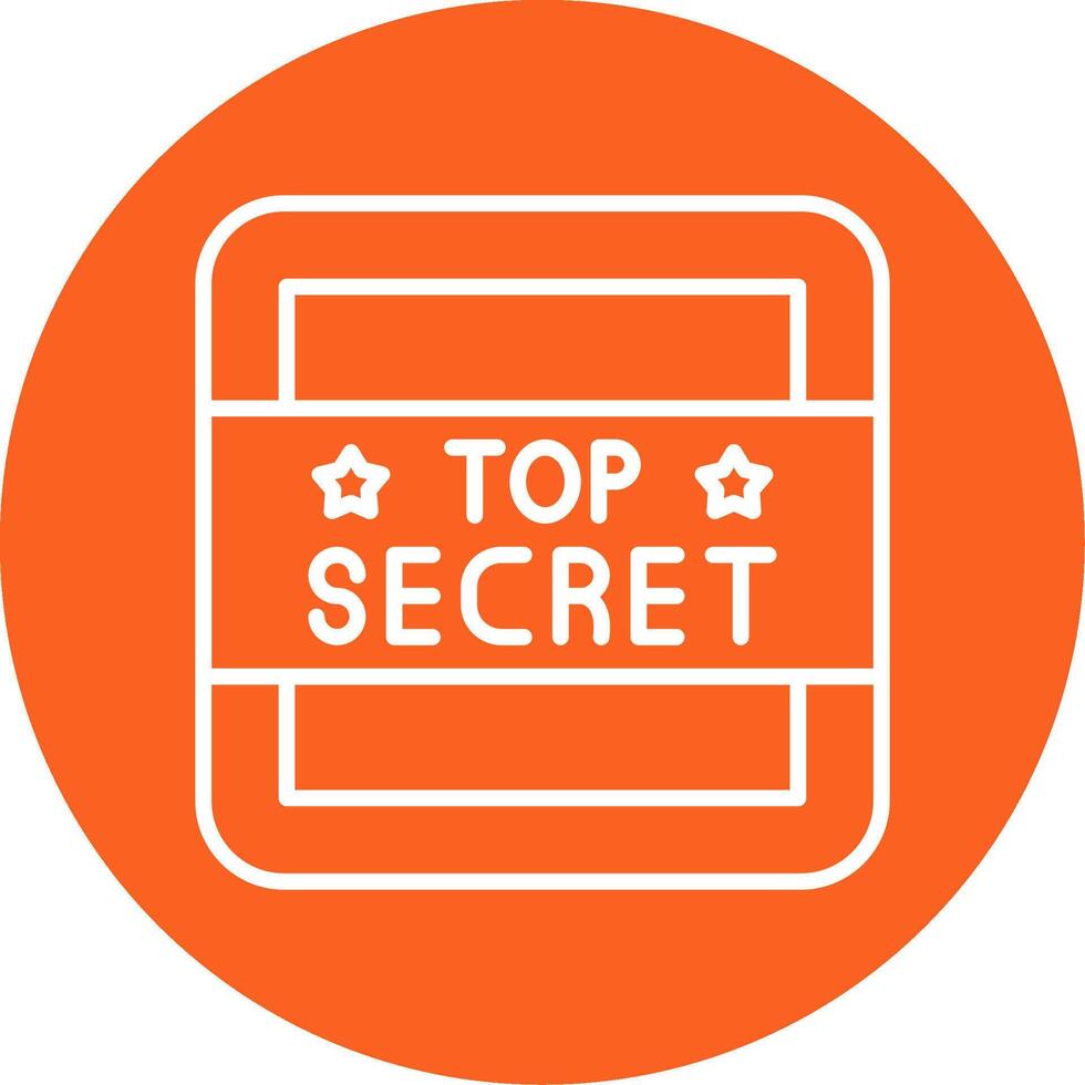 Top Secret Line Multi Circle Icon vector