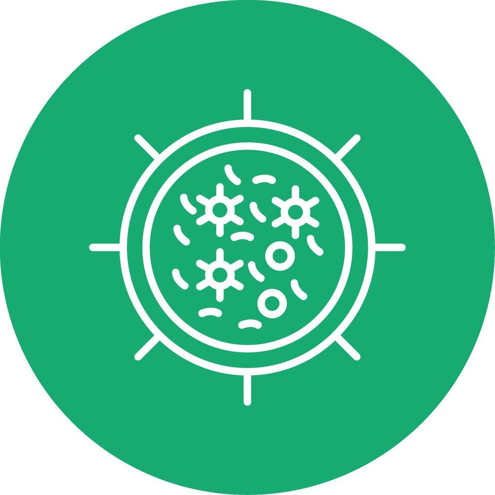 Bacteria Line Multi Circle Icon vector