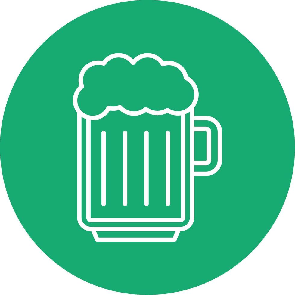 Beer Jar Line Multi Circle Icon vector