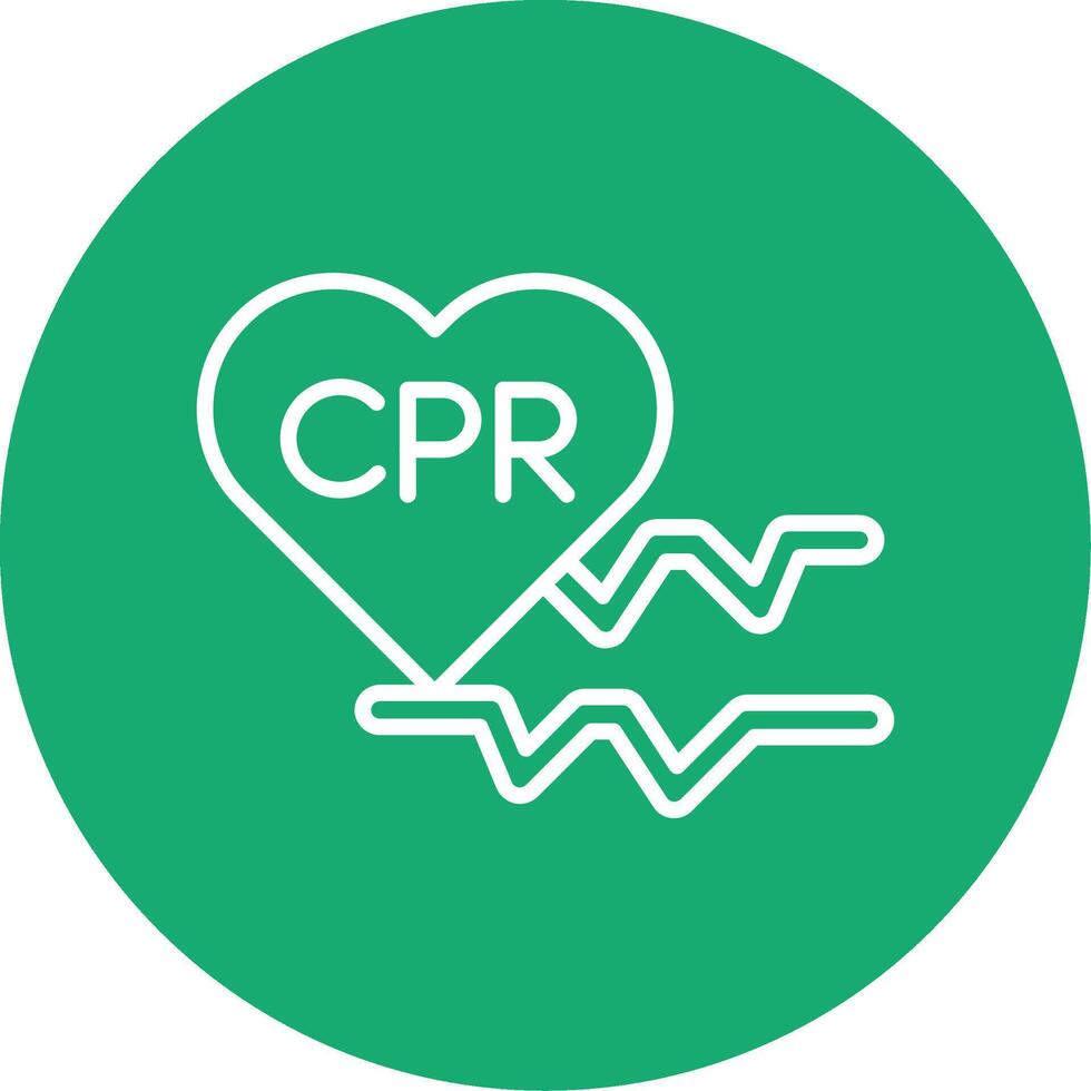 Cpr Line Multi Circle Icon vector