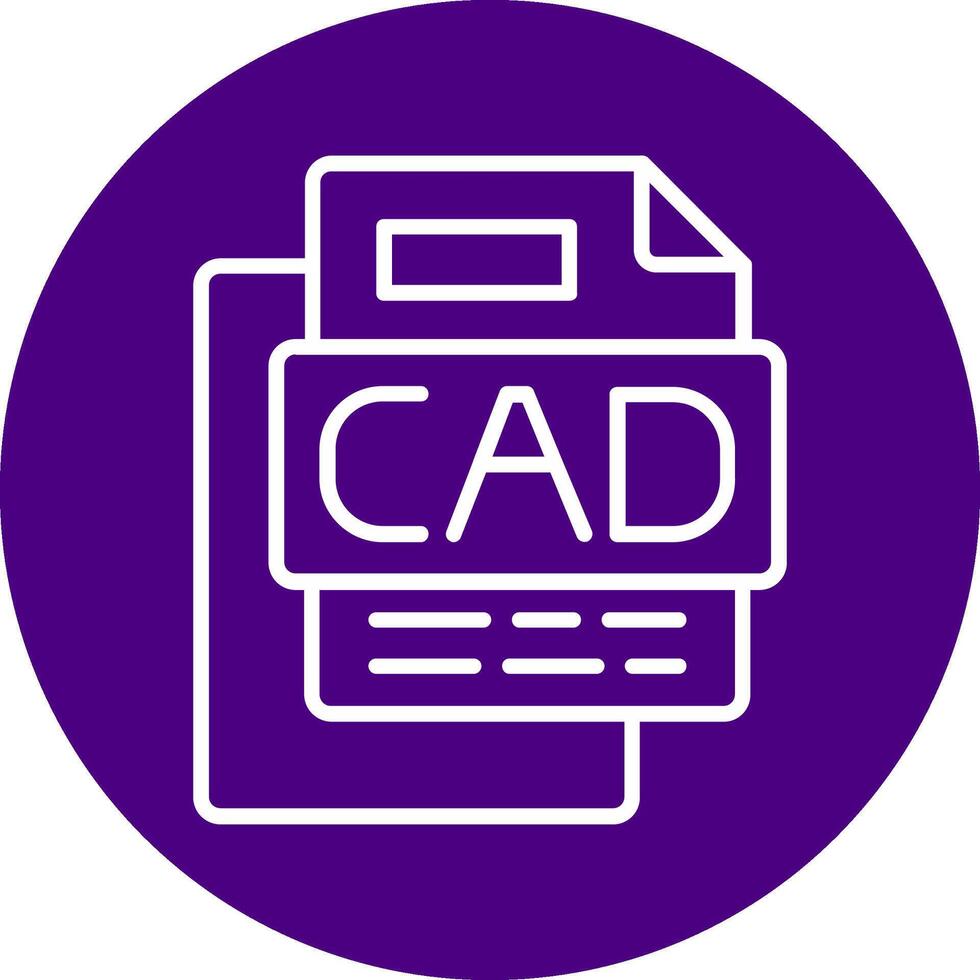 CAD File Line Multi Circle Icon vector