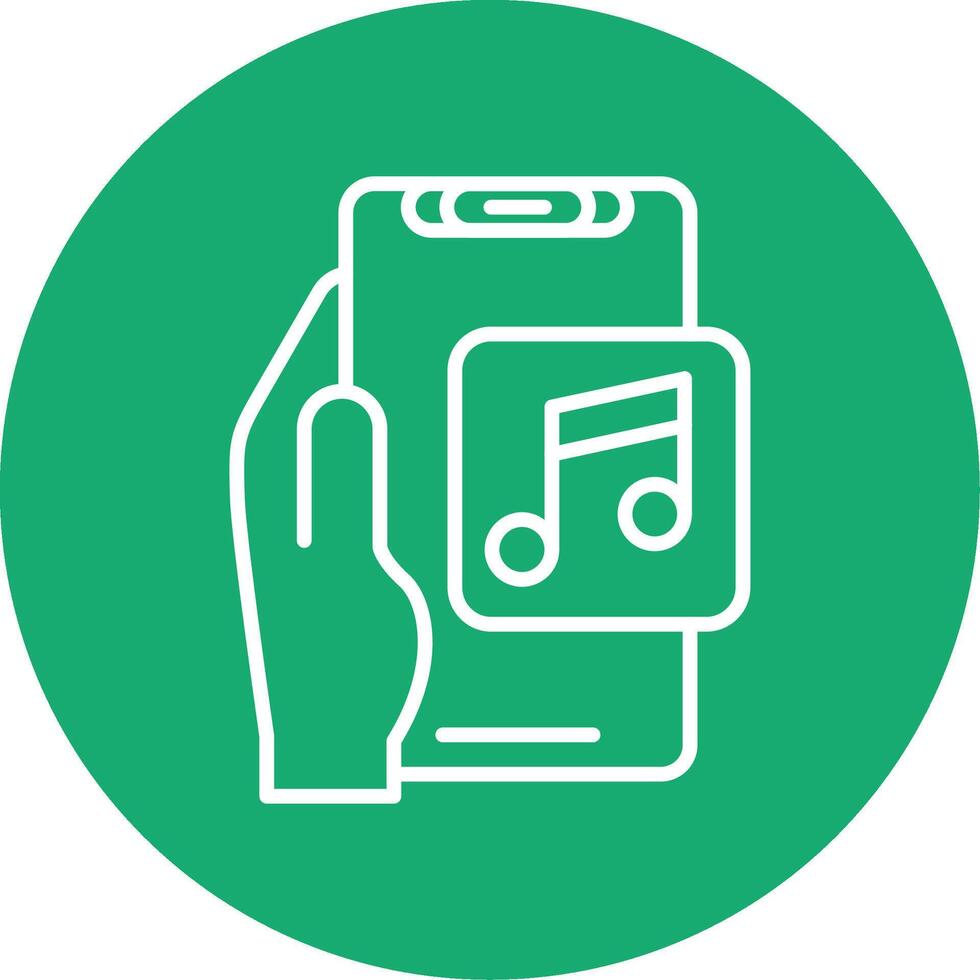 Music Player Line Multi Circle Icon vector