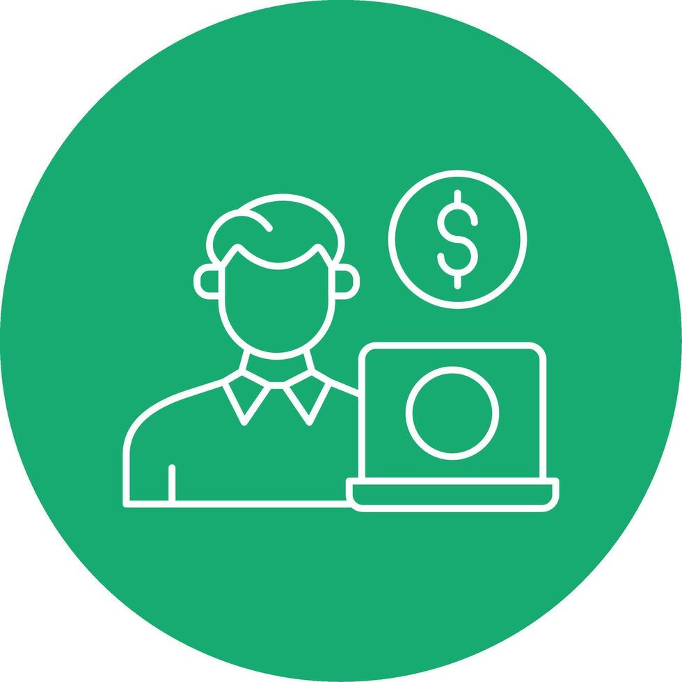 Freelancer Line Multi Circle Icon vector
