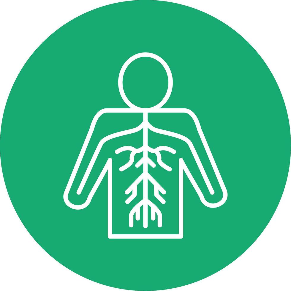 Nerves Line Multi Circle Icon vector