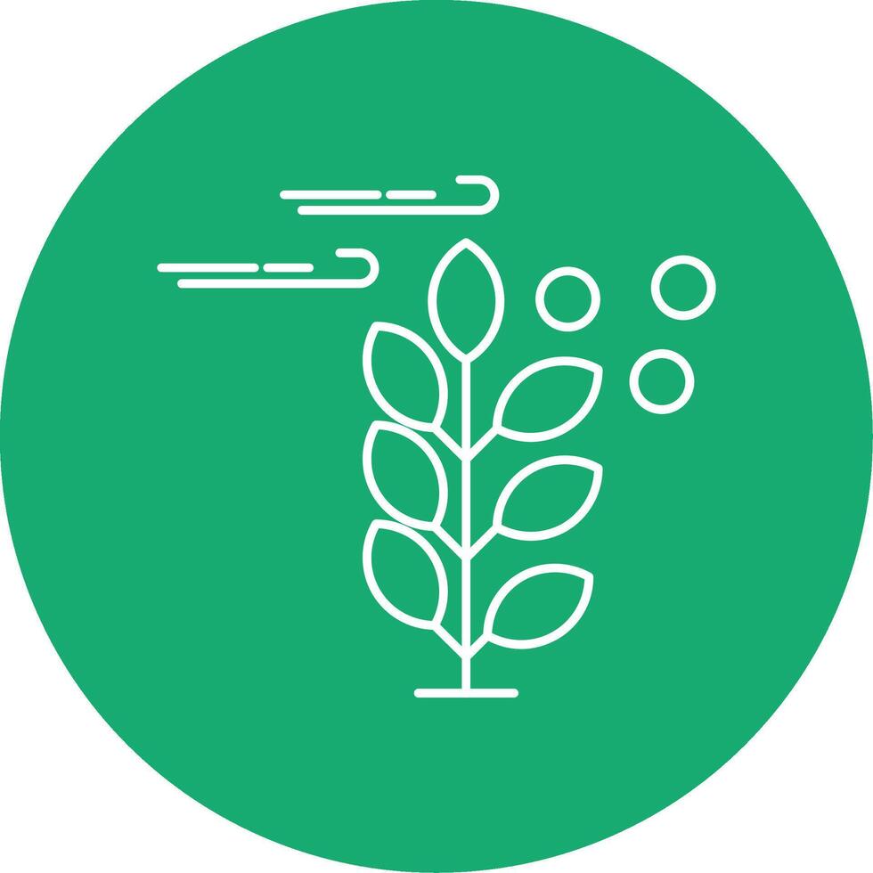 Pollen Allergy Line Multi Circle Icon vector