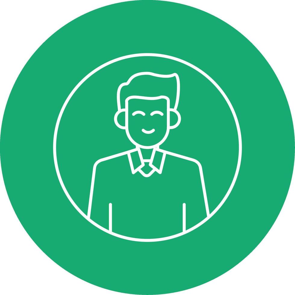 User Profile Picture Line Multi Circle Icon vector