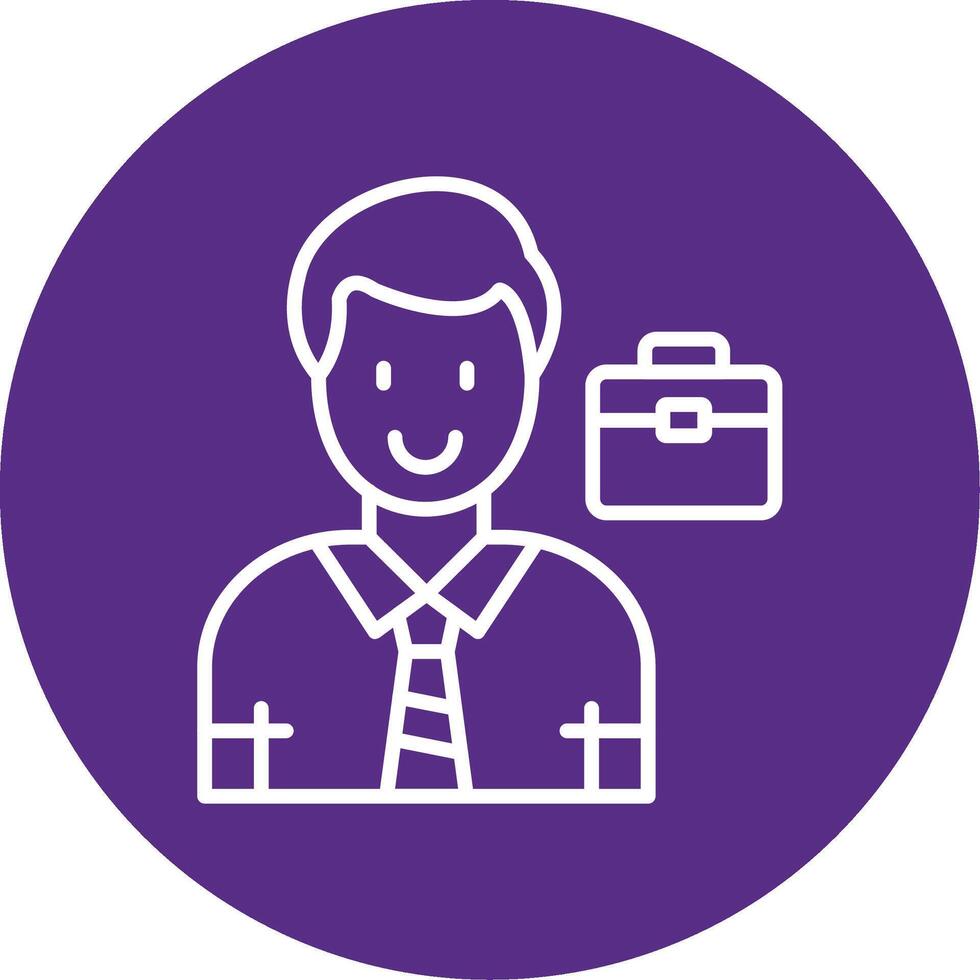 Businessman Line Multi Circle Icon vector