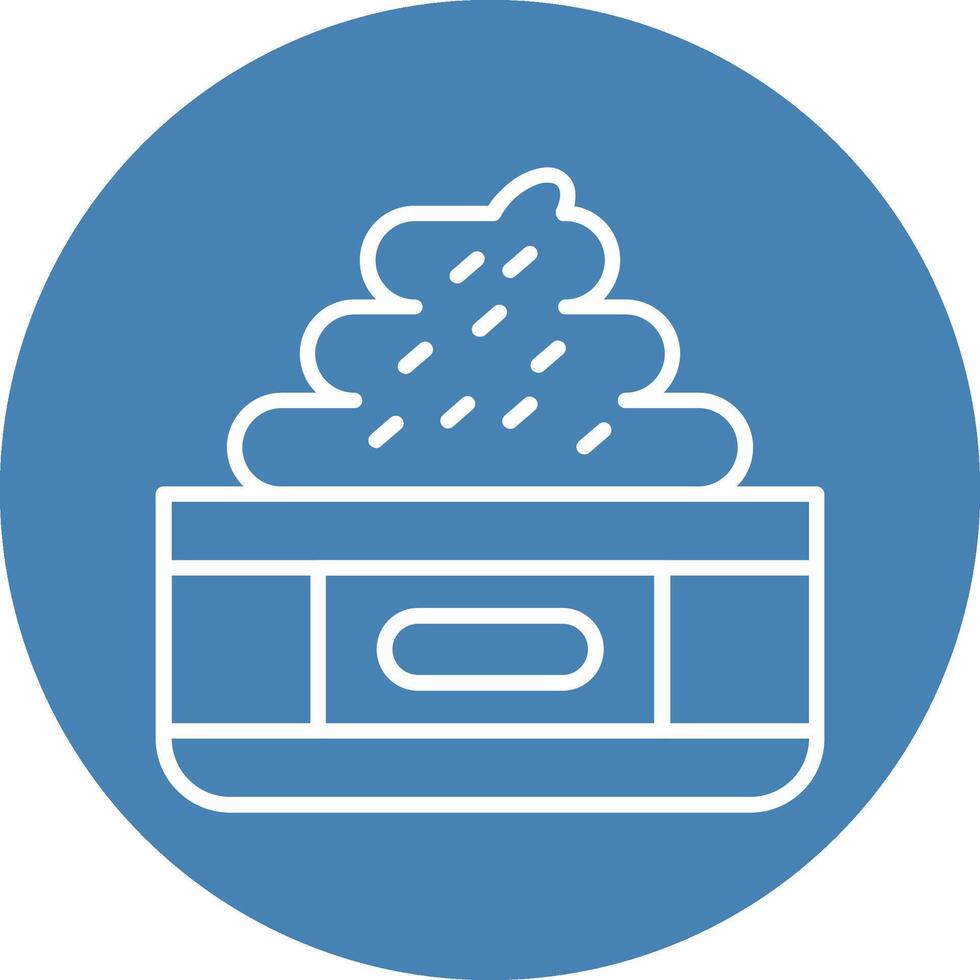Cream Line Multi Circle Icon vector
