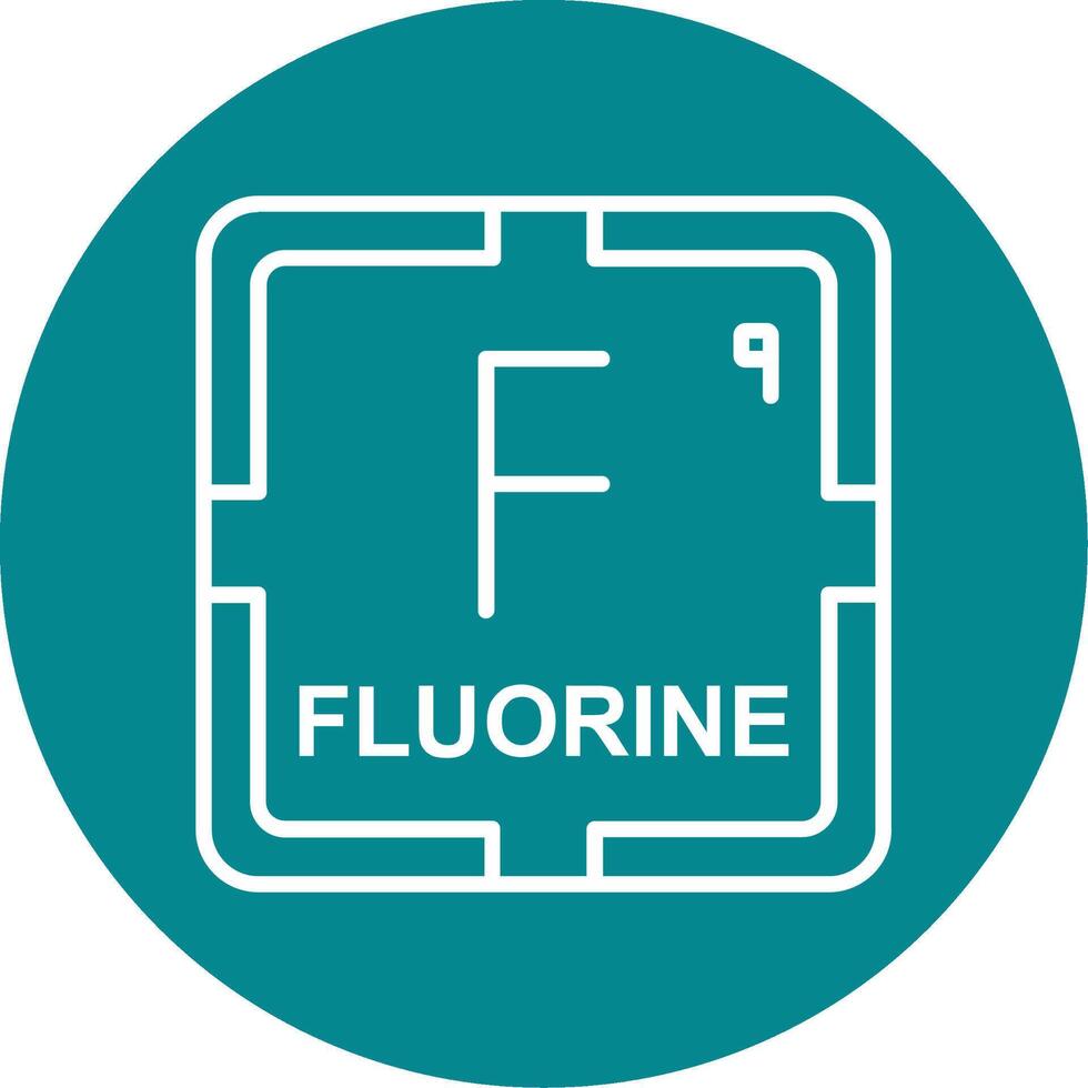 Fluorine Line Multi Circle Icon vector
