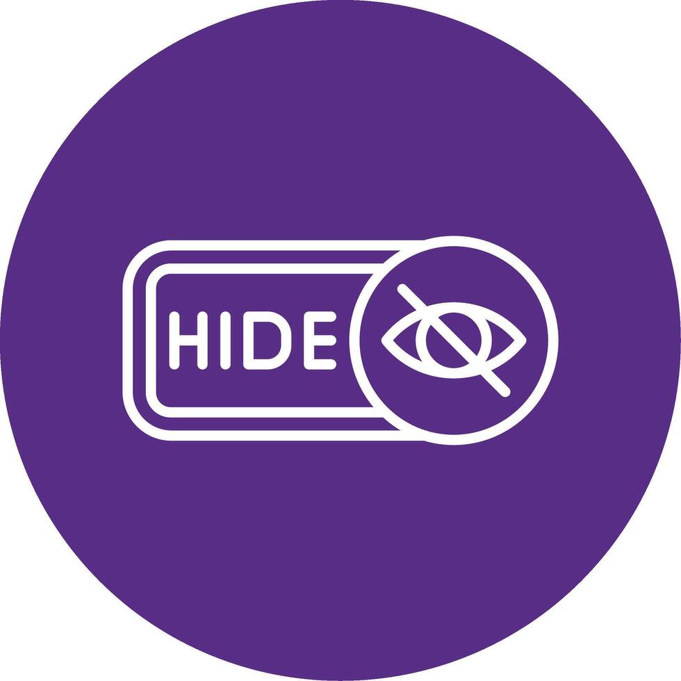 Hide Line Multi Circle Icon vector