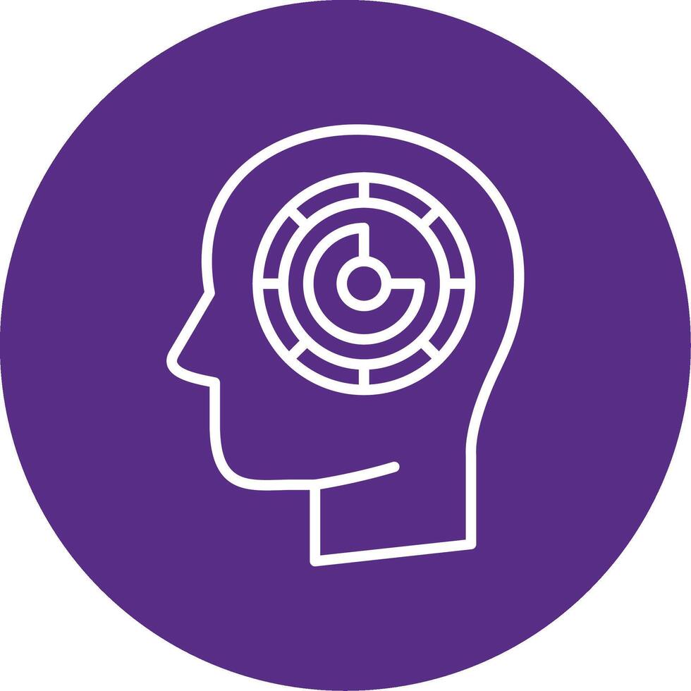 Maze Line Multi Circle Icon vector