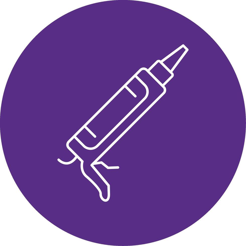 Sealant Gun Line Multi Circle Icon vector