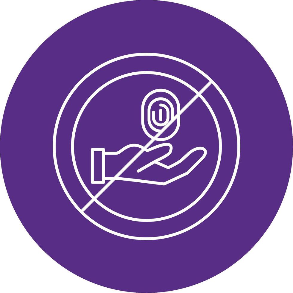 No Thief Line Multi Circle Icon vector