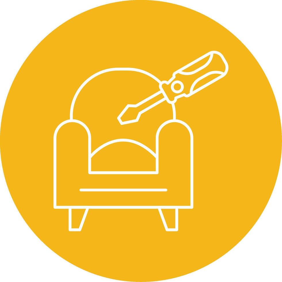 Furninter Repair Line Multi Circle Icon vector