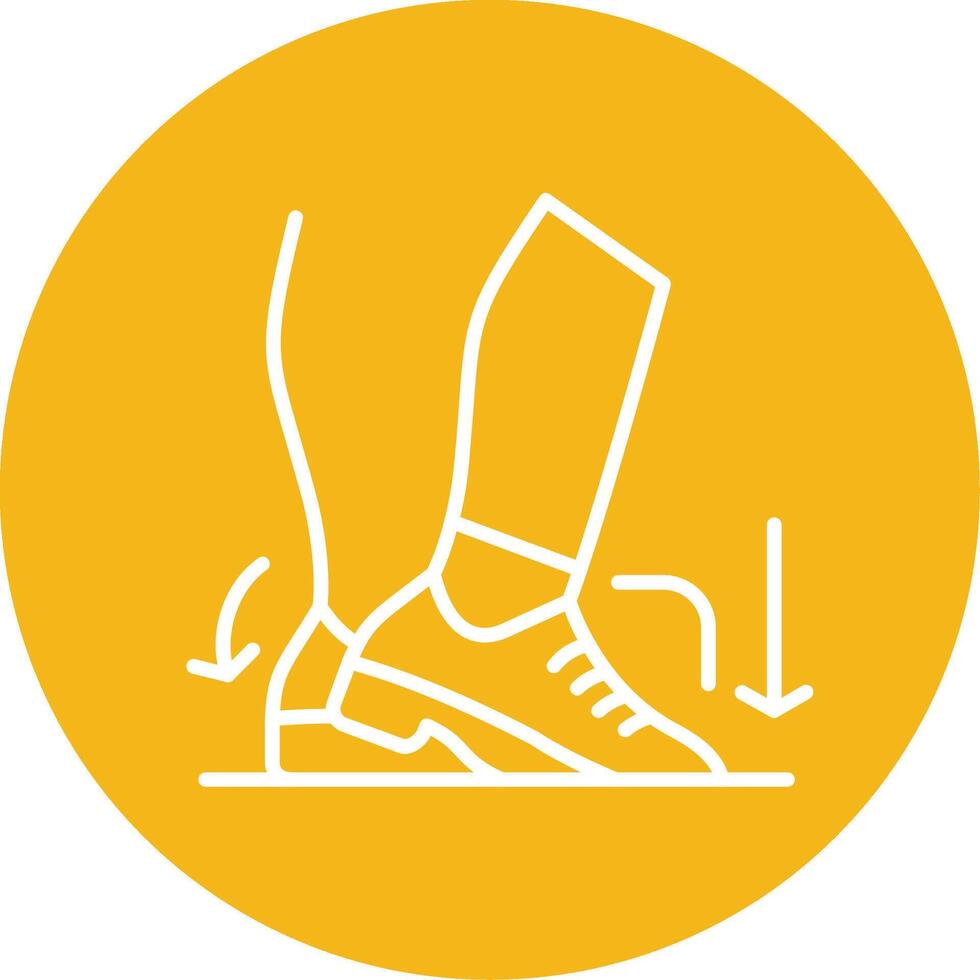 Toe Heel Line Multi Circle Icon vector