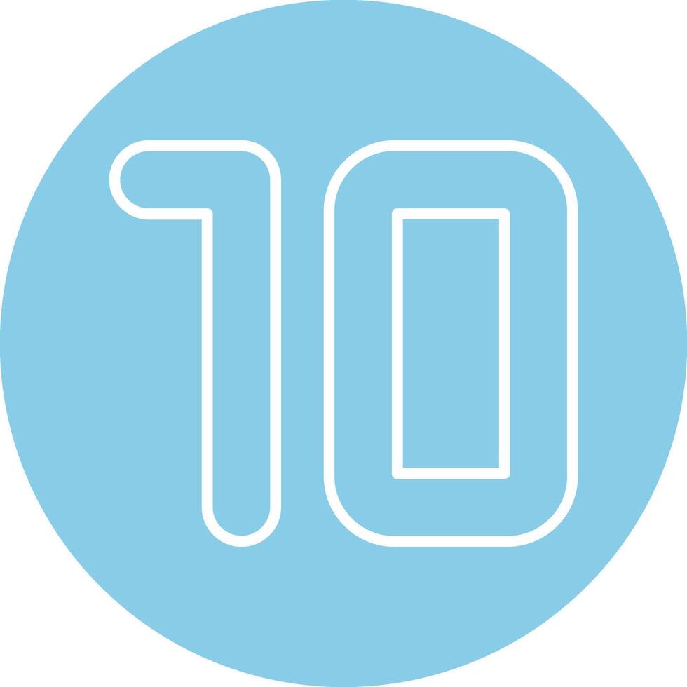 Ten Line Multi Circle Icon vector