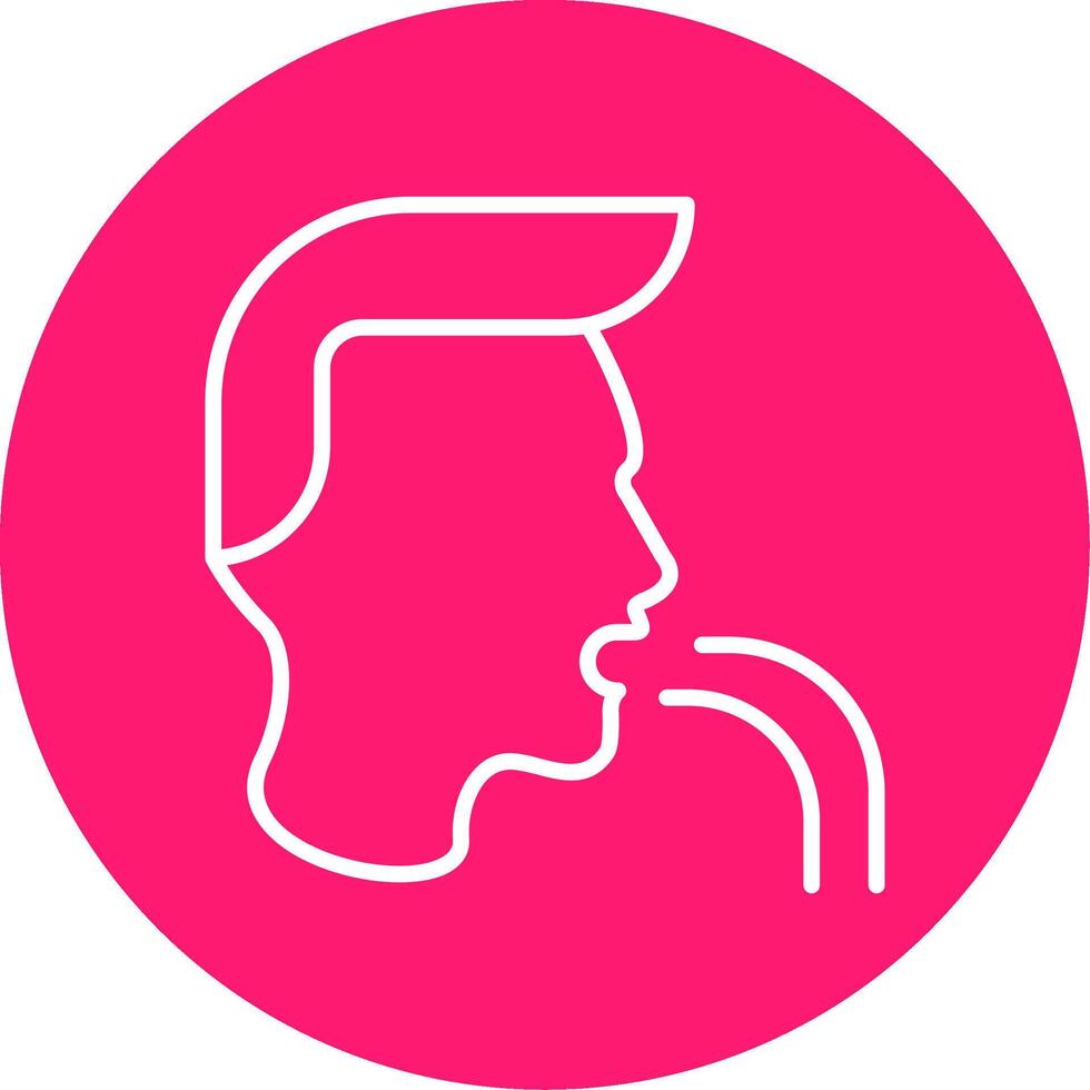 Nausea Line Multi Circle Icon vector