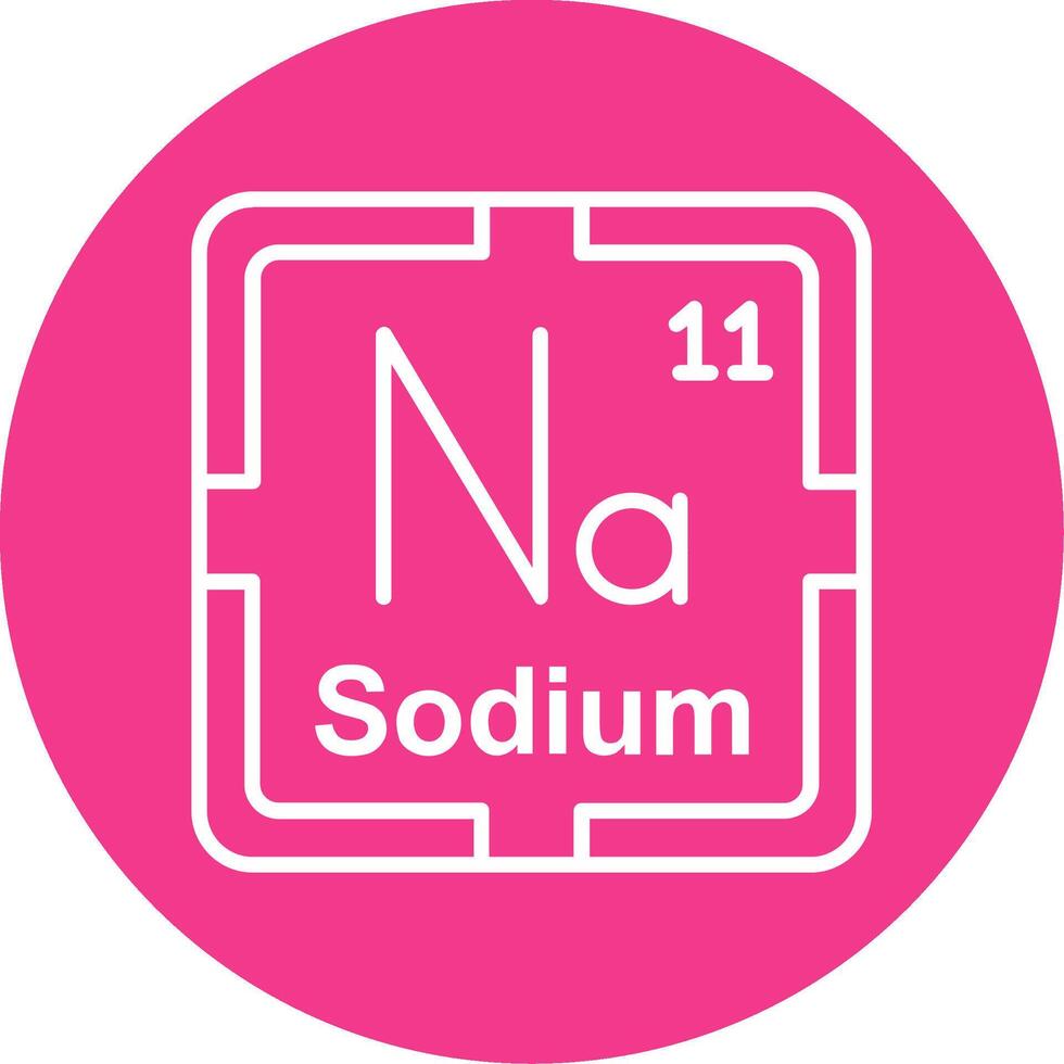 Sodium Line Multi Circle Icon vector