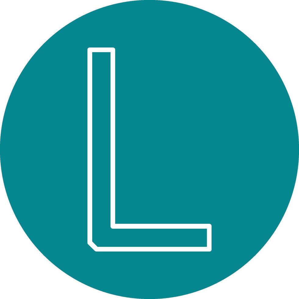 Capital L Icon vector