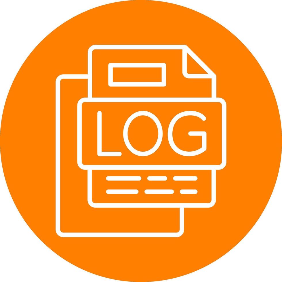 LOG File Line Multi Circle Icon vector