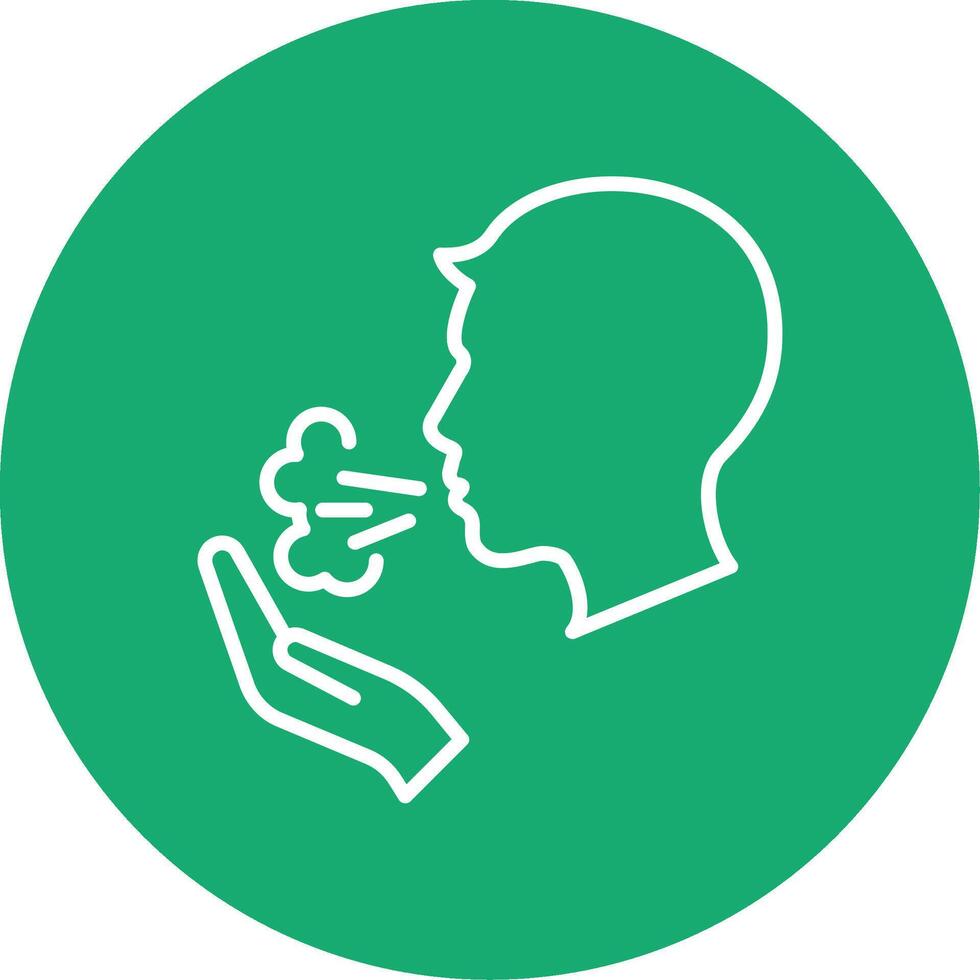 Blood Cough Line Multi Circle Icon vector