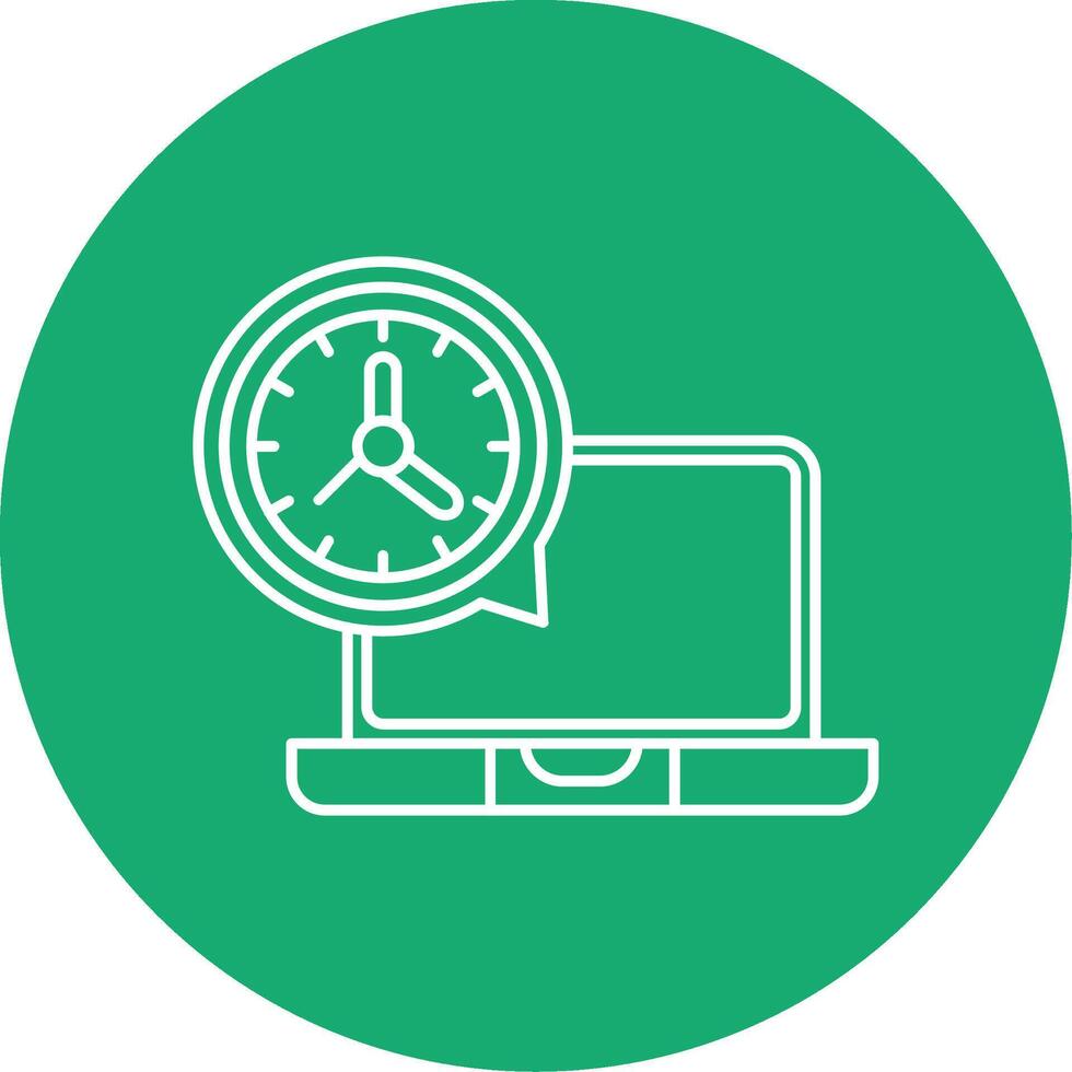 All The Time Working Line Multi Circle Icon vector