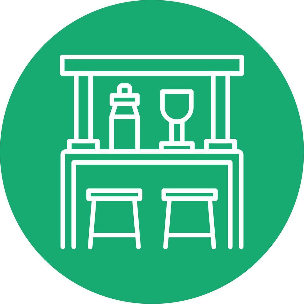 Bar Line Multi Circle Icon vector