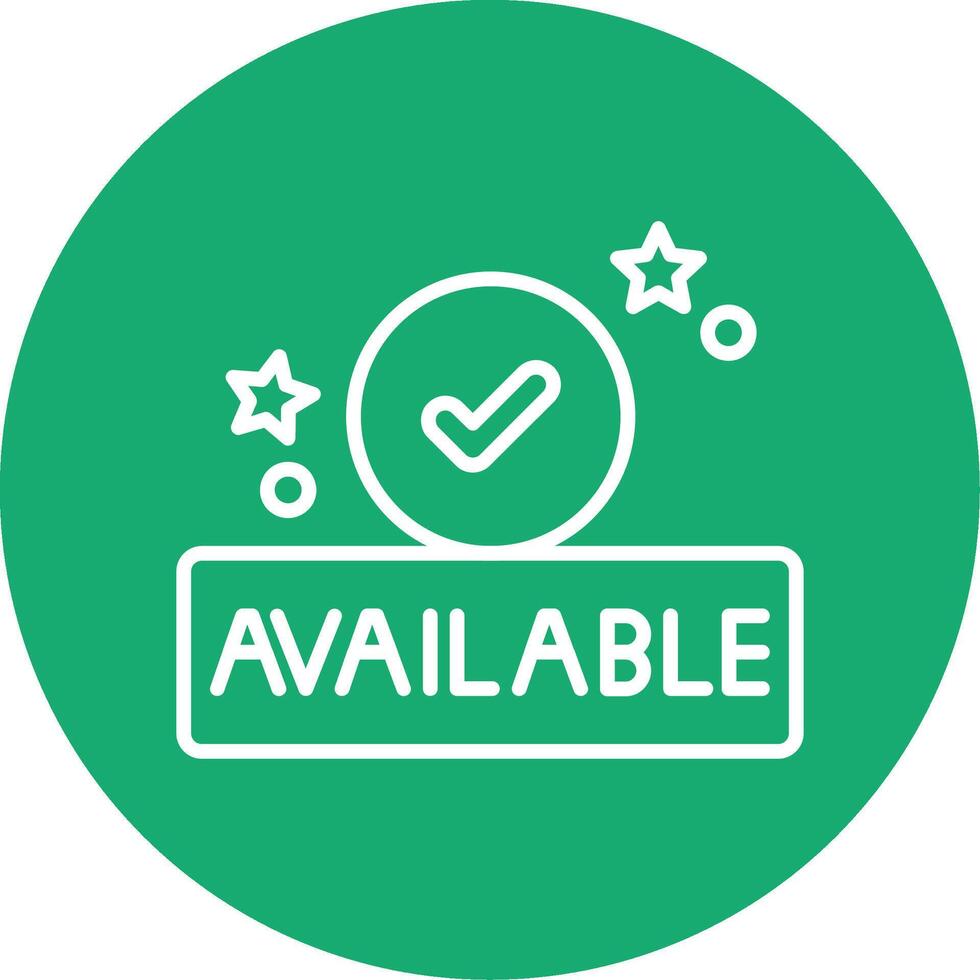 Available Line Multi Circle Icon vector