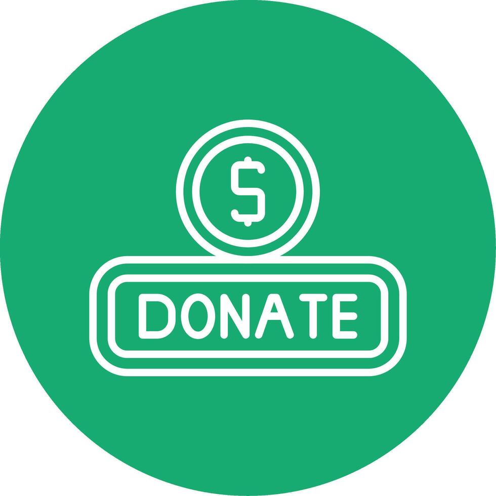 Donate Line Multi Circle Icon vector