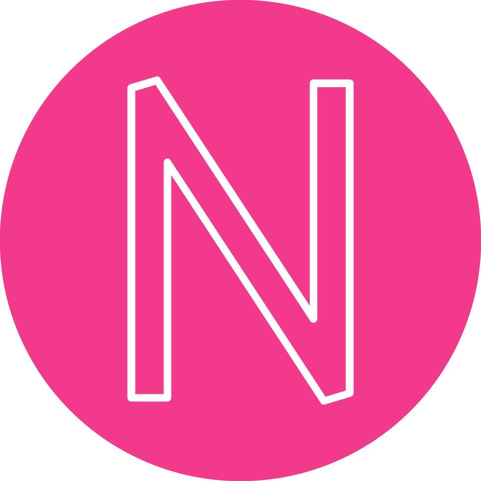 Capital N Icon vector