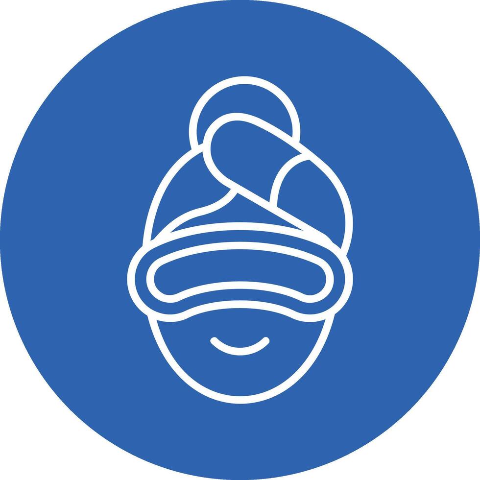 Eye Mask Line Multi Circle Icon vector