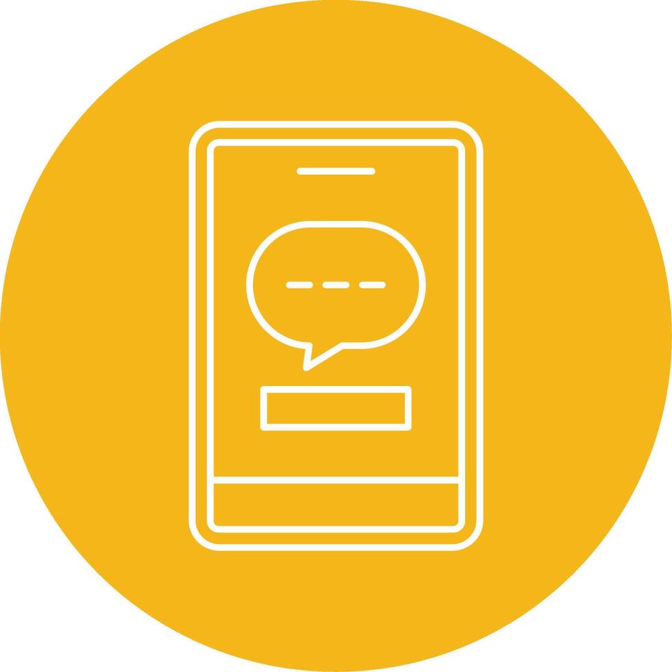 Phone Message Line Multi Circle Icon vector