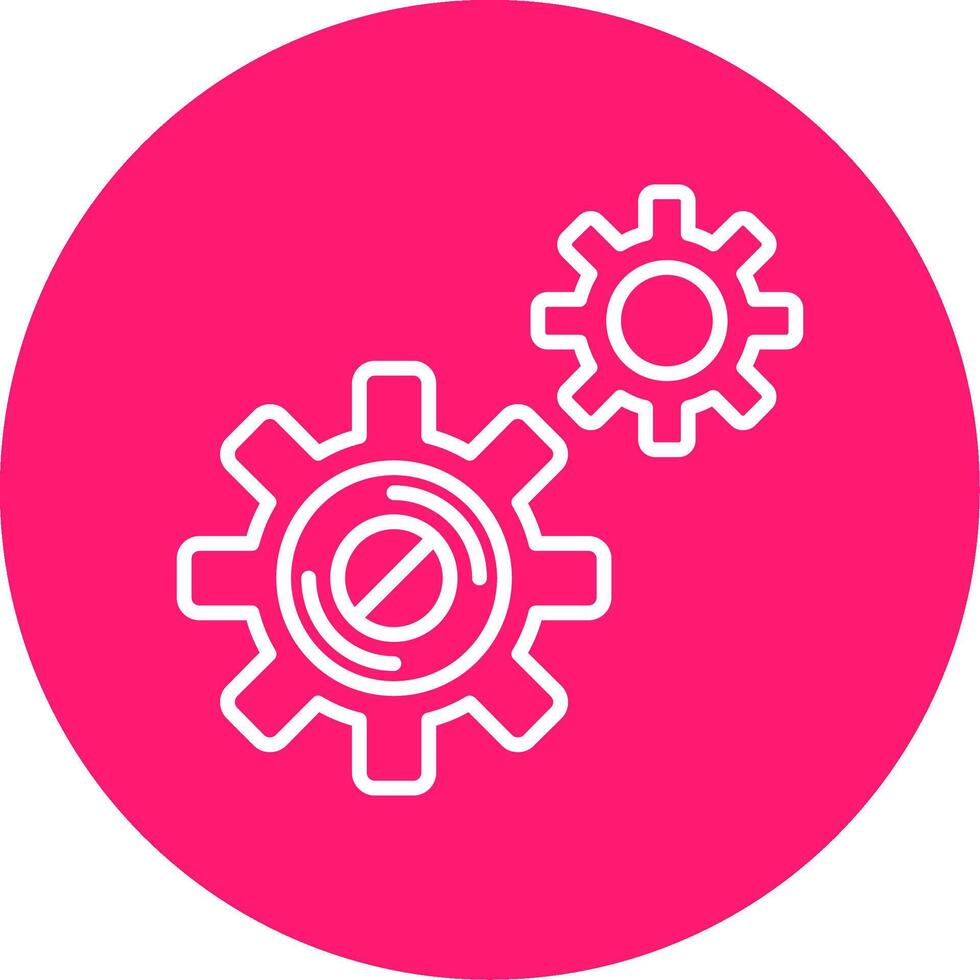 Disruption Line Multi Circle Icon vector