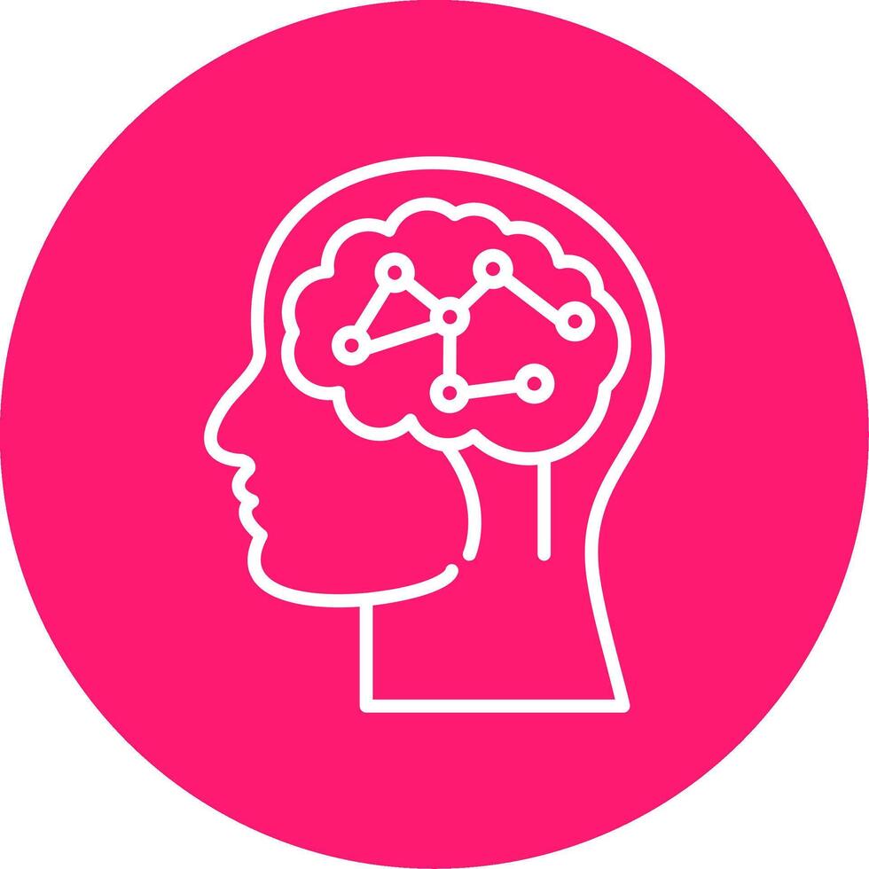 Neural Circuit Line Multi Circle Icon vector