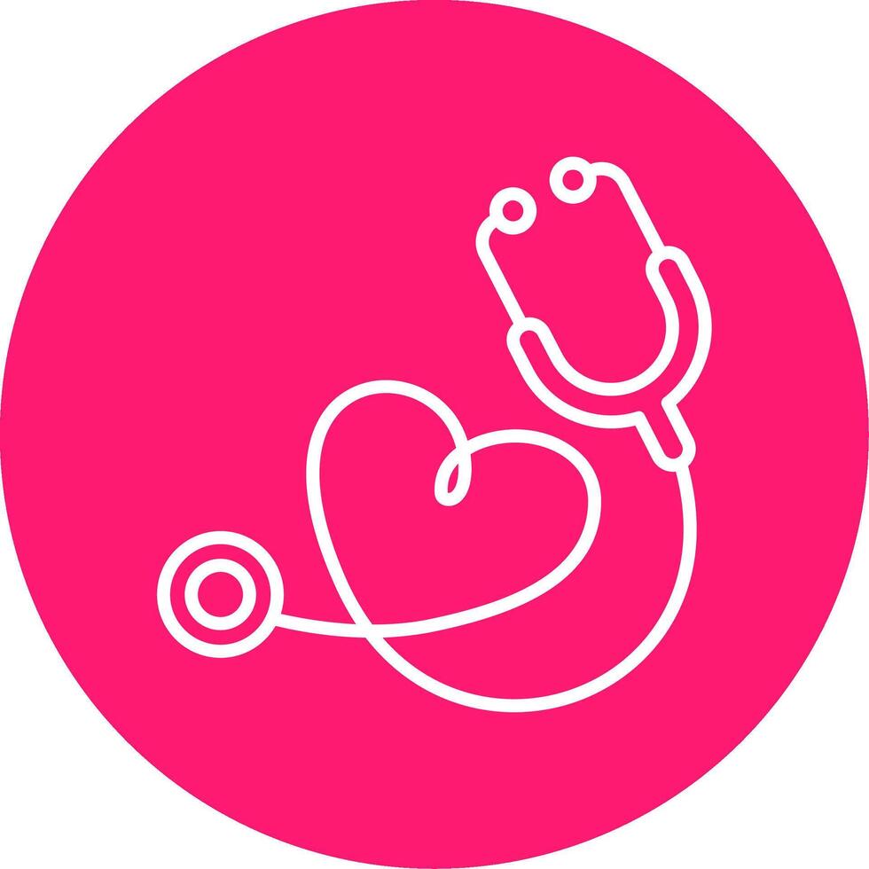 Stethoscope Line Multi Circle Icon vector