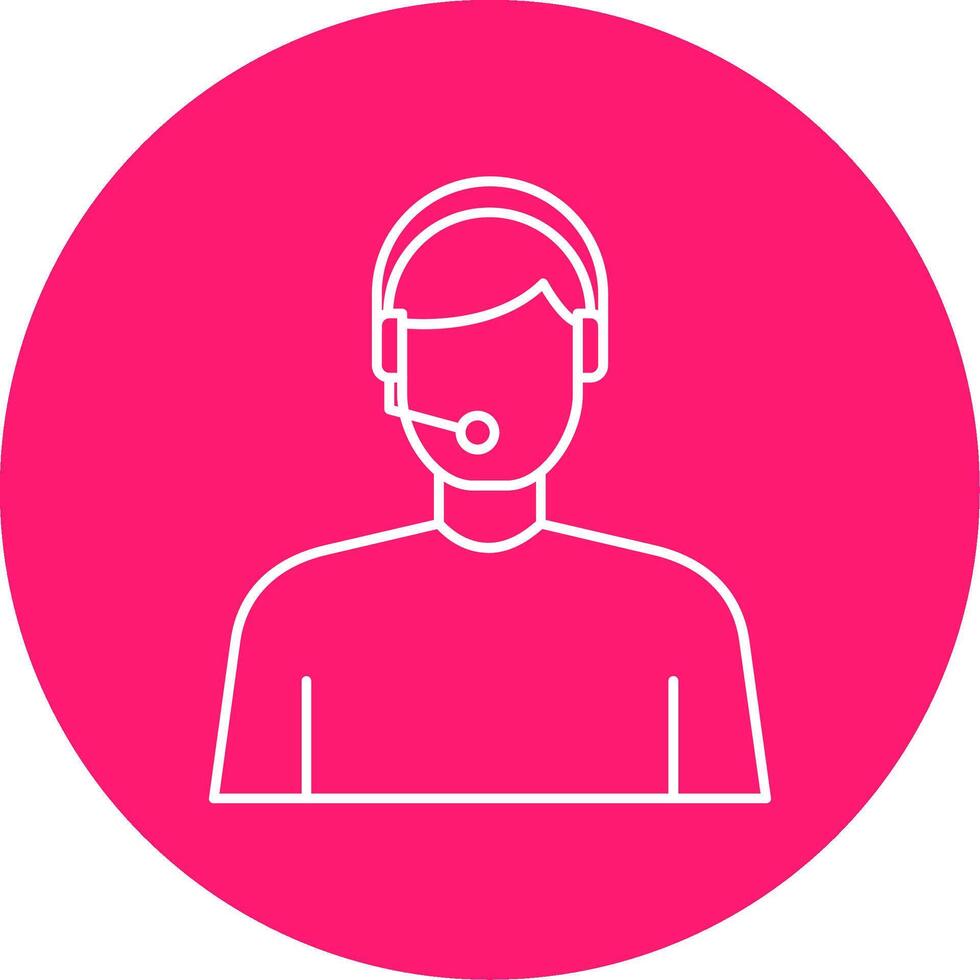 Virtual Assistant Line Multi Circle Icon vector
