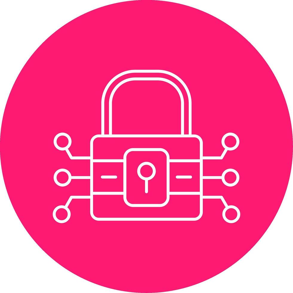 Lock Line Multi Circle Icon vector