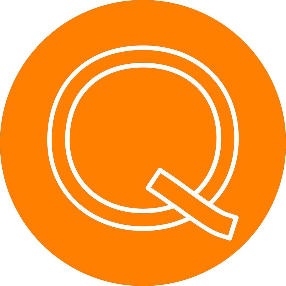 Capital Q Icon vector