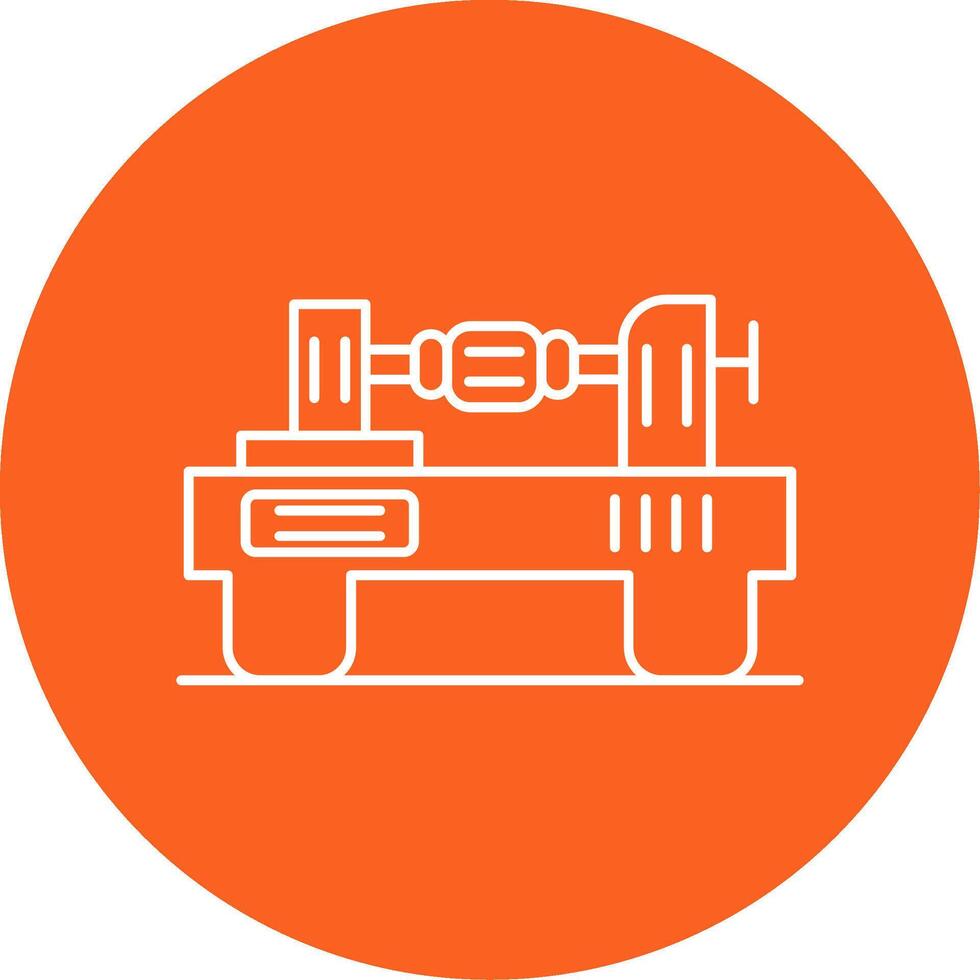 Lathe Line Multi Circle Icon vector