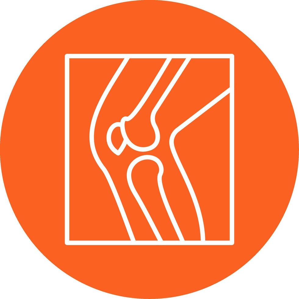 Leg X Ray Line Multi Circle Icon vector