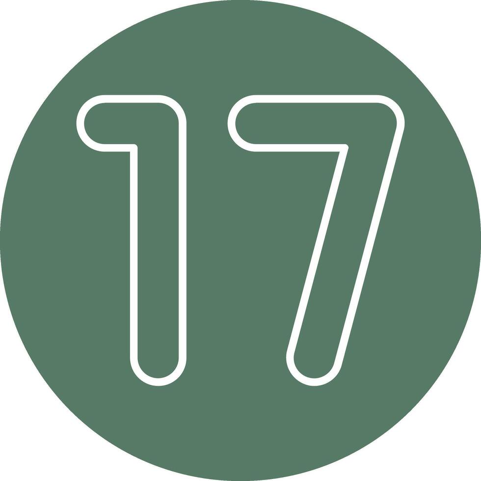 Seventeen Line Multi Circle Icon vector
