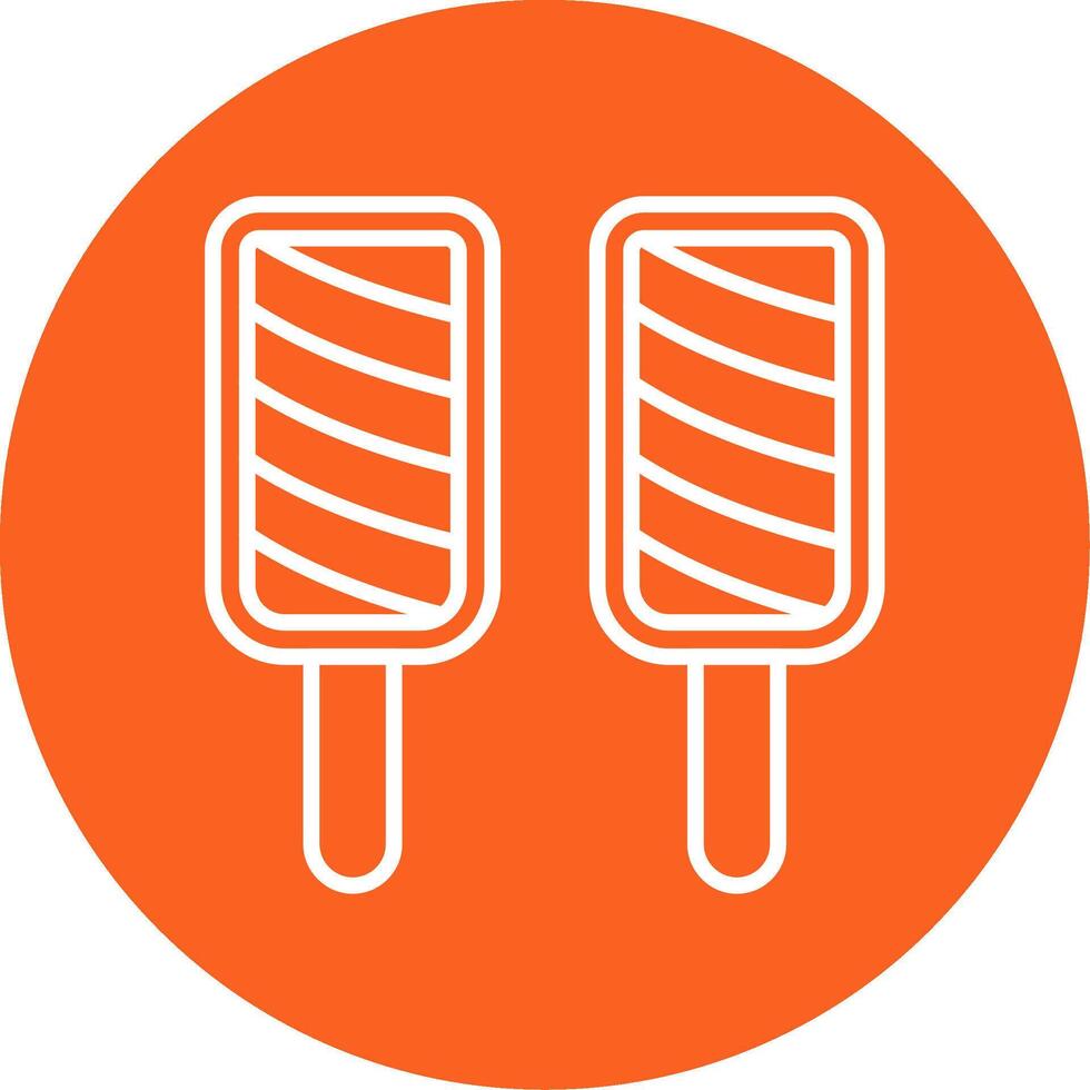 Popsicle Line Multi Circle Icon vector