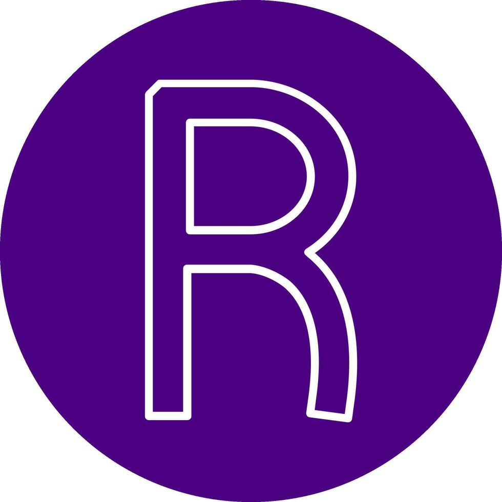 Capital R Icon vector