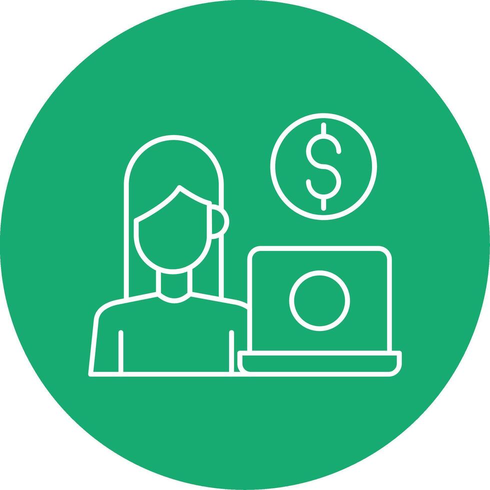 Freelancer Line Multi Circle Icon vector