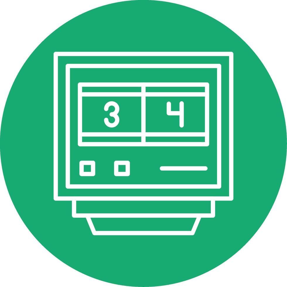 Lap Counters Line Multi Circle Icon vector
