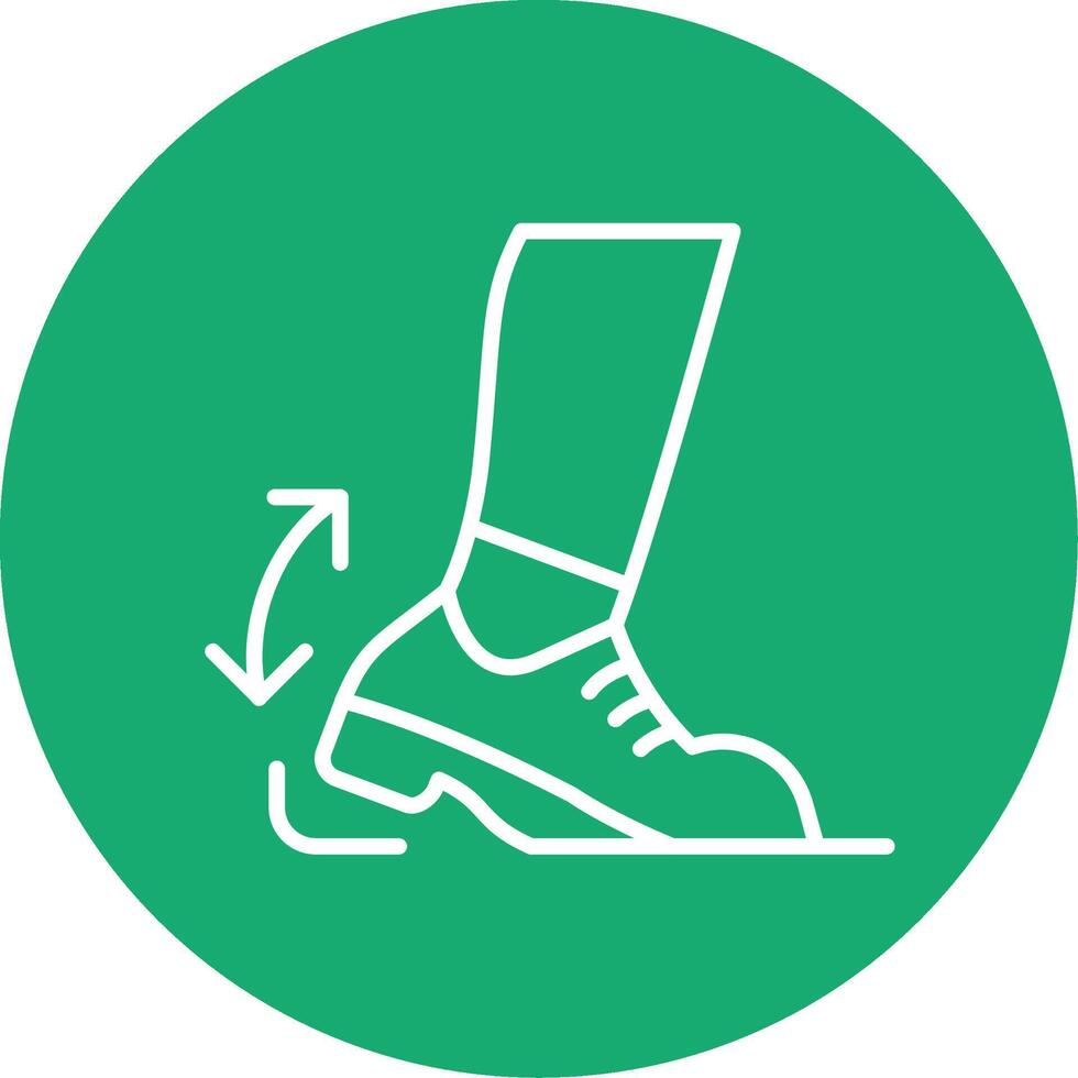Heel Drop Line Multi Circle Icon vector