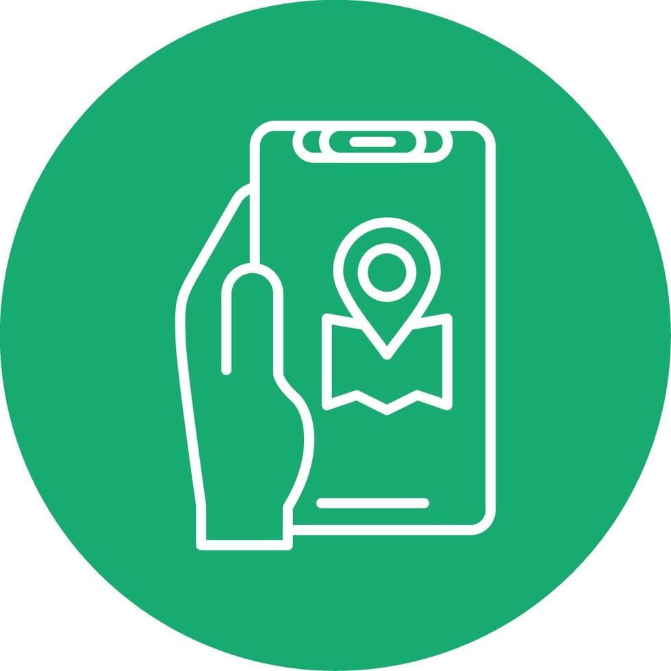 Location App Line Multi Circle Icon vector